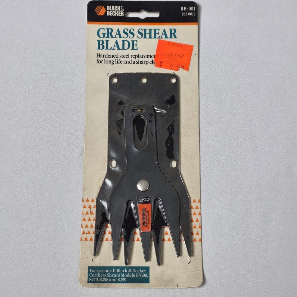 Black‎ & Decker Grass Shear Blade RB-001 Hardened Steel Replacement Part Sealed